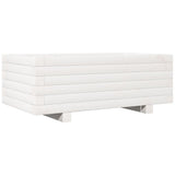 Vidaxl plantenbak 70x40x26,5 cm massief grenenhout wit - afbeelding 2