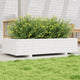 Vidaxl plantenbak 110x60x26,5 cm massief grenenhout wit
