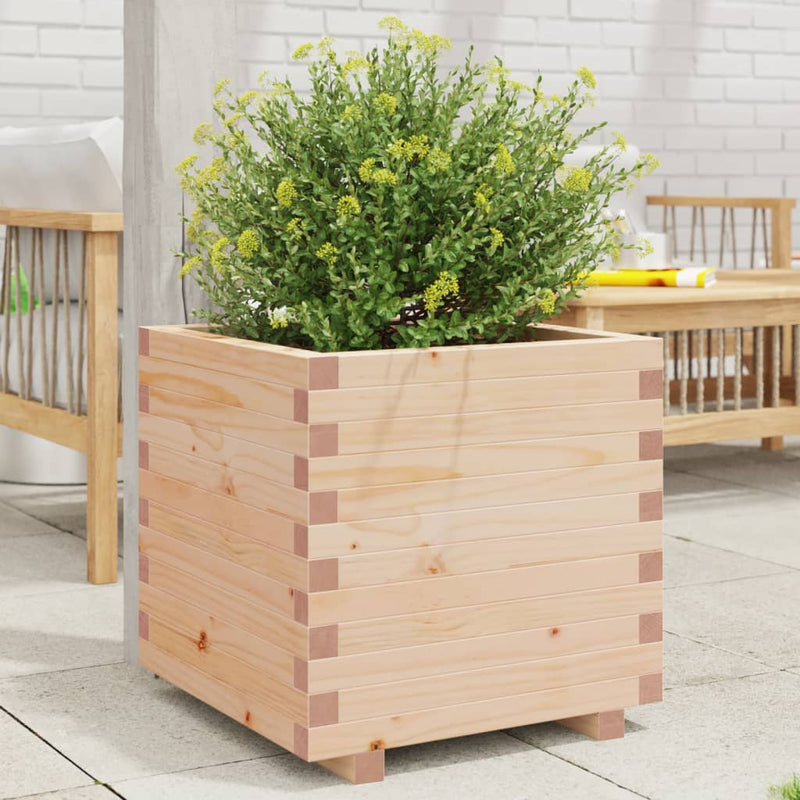 VidaXL Plantenbak 50x50x49,5 cm massief grenenhout