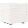 Vidaxl plantenbak 50x50x49,5 cm massief grenenhout wit
