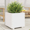 Vidaxl plantenbak 50x50x49,5 cm massief grenenhout wit