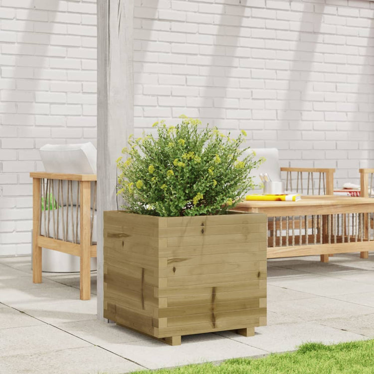 VidaXL Plantenbak 50x50x49,5 cm geïmpregneerd grenenhout