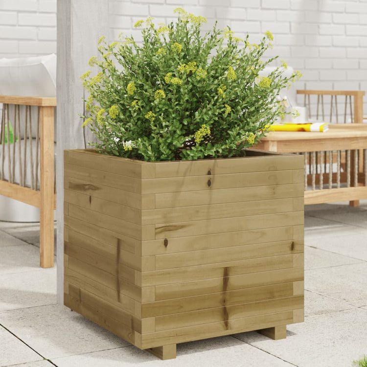 VidaXL Plantenbak 50x50x49,5 cm geïmpregneerd grenenhout