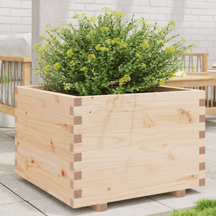 VidaXL Plantenbak 70x70x49,5 cm massief grenenhout