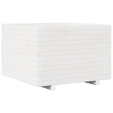 Vidaxl plantenbak 70x70x49,5 cm massief grenenhout wit - afbeelding 2