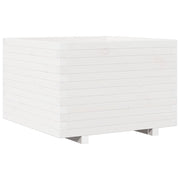 Vidaxl plantenbak 70x70x49,5 cm massief grenenhout wit - afbeelding 2
