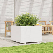 Vidaxl plantenbak 70x70x49,5 cm massief grenenhout wit - afbeelding 3