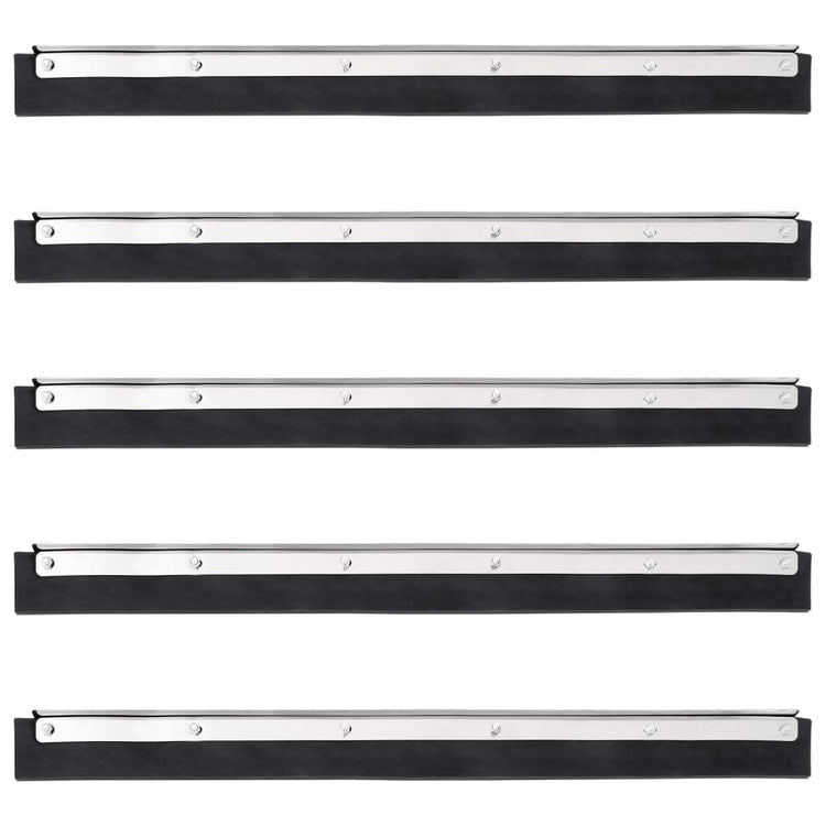 Vidaxl vloerwisserkoppen 5 st 45,5x2x5 cm staal en rubber