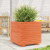 Vidaxl plantenbak 50x50x49,5 cm massief grenenhout wasbruin