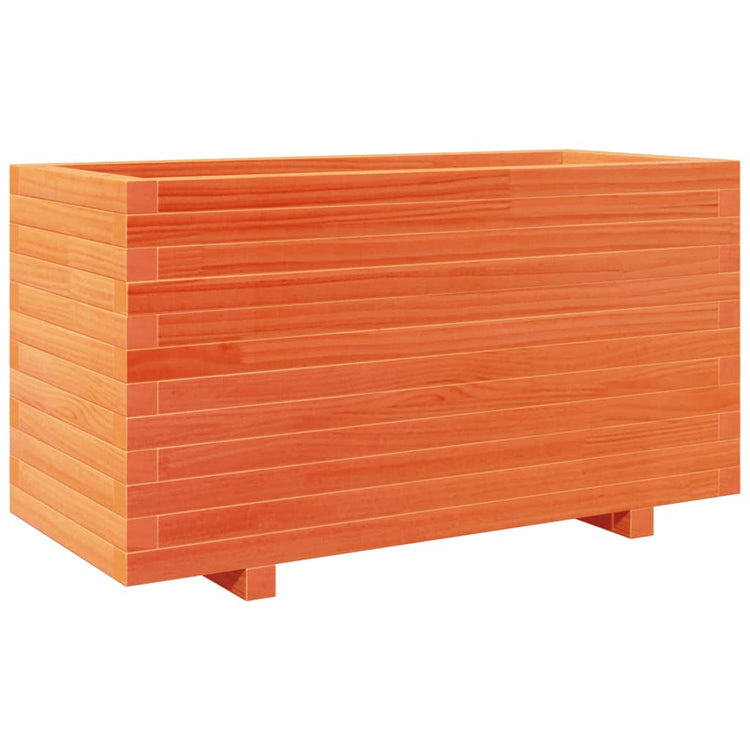 Vidaxl plantenbak 90x40x49,5 cm massief grenenhout wasbruin