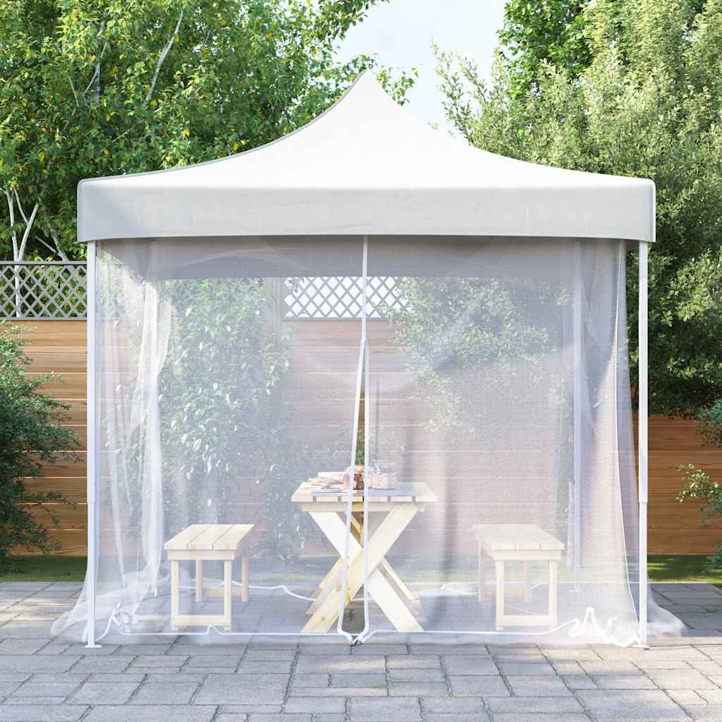 Vidaxl muggennet voor het prieel rechthoekig 220 mesh wit polyester
