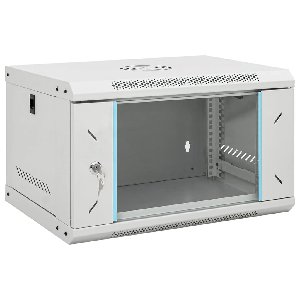 Vidaxl 6u wandgemonteerde netwerkkast 19 ip20 53x40x30 cm