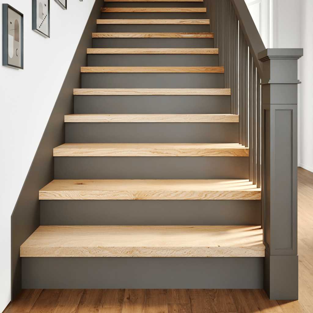 Vidaxl traptreden 4 st 100x30x2 cm onbehandeld massief eikenhout