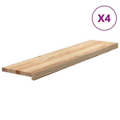 Vidaxl traptreden 4 st 110x30x2 cm onbehandeld massief eikenhout