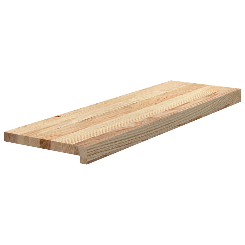 Vidaxl traptreden 8 st 80x25x2 cm onbehandeld massief eikenhout