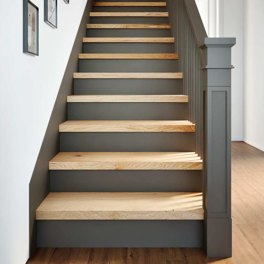 Vidaxl traptreden 8 st 70x30x2 cm onbehandeld massief eikenhout