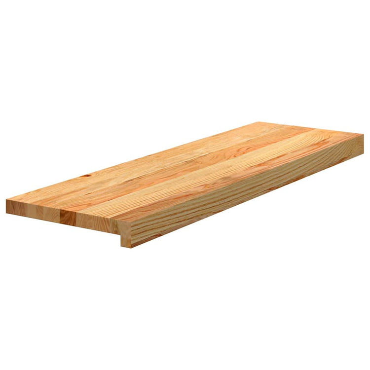 Vidaxl traptreden 8 st 80x25x2 cm massief eikenhout lichtbruin