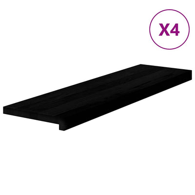 Vidaxl traptreden 4 st 90x25x2 cm massief eikenhout donkerbruin