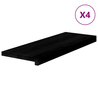 Vidaxl traptreden 4 st 70x30x2 cm massief eikenhout donkerbruin