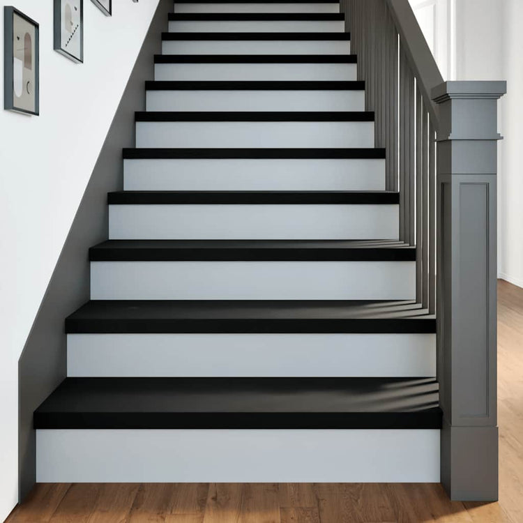 Vidaxl traptreden 4 st 90x30x2 cm massief eikenhout bruin-zwart