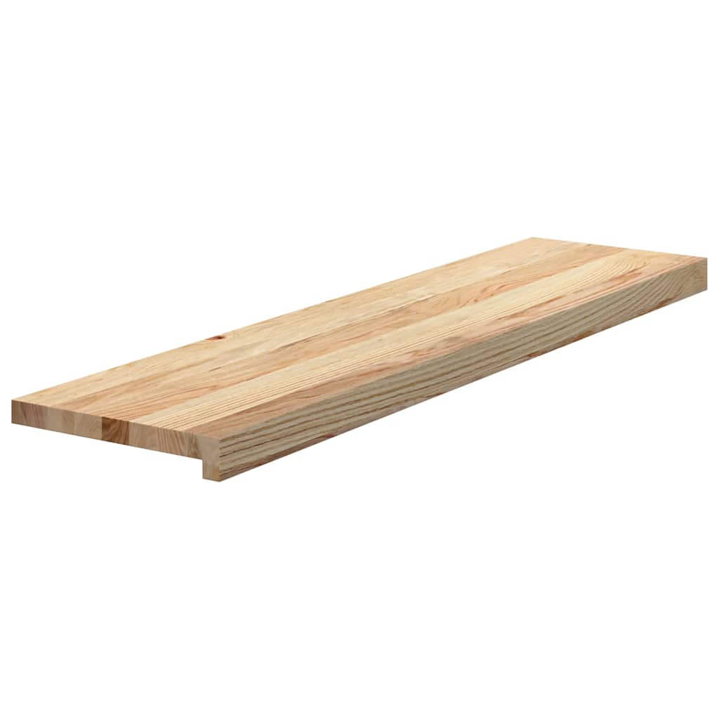 Vidaxl traptreden 2 st 100x25x2 cm onbehandeld massief eikenhout