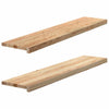 Vidaxl traptreden 2 st 120x30x2 cm onbehandeld massief eikenhout