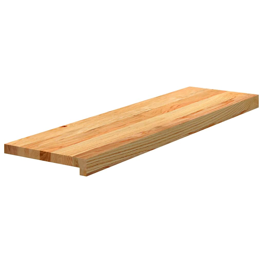 Vidaxl traptreden 2 st 90x25x2 cm massief eikenhout lichtbruin