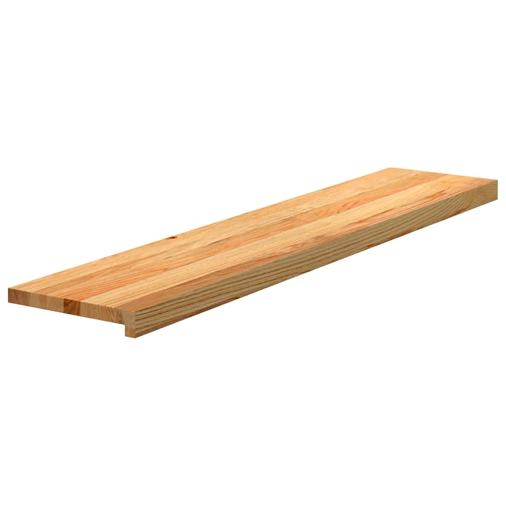 Vidaxl traptreden 2 st 120x25x2 cm massief eikenhout lichtbruin