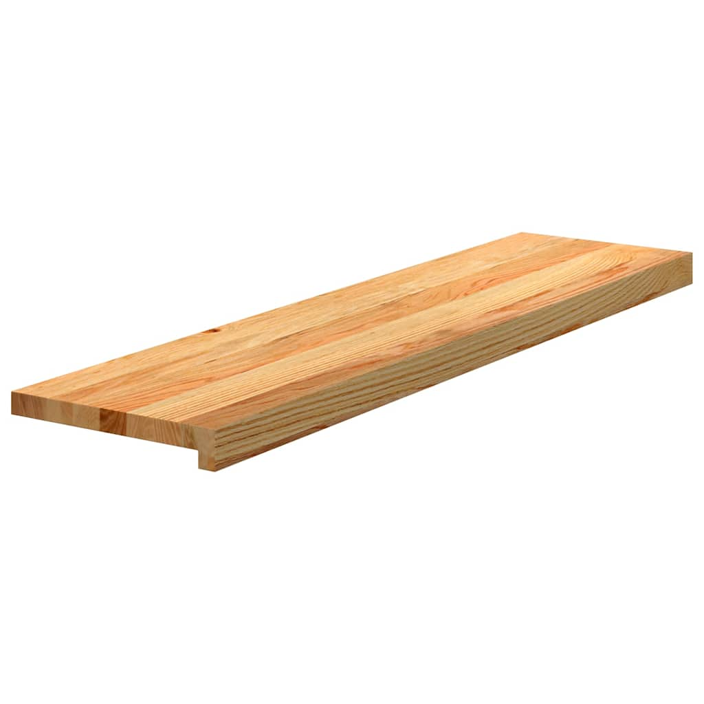 Vidaxl traptreden 2 st 100x30x2 cm massief eikenhout lichtbruin