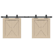 Vidaxl ophangset voor schuifdeur 122 cm koolstofstaal - afbeelding 1