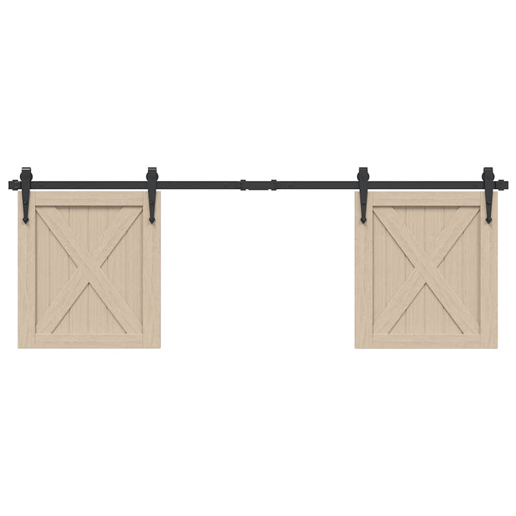 Vidaxl ophangset voor schuifdeur 152 cm koolstofstaal