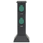 Vidaxl tuinstopcontact kolom 4-wegs 16x16x39,5 cm zwart en groen - afbeelding 2