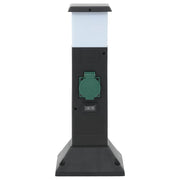 Vidaxl tuinstopcontact met lamp en grondpin 2-wegs 16x16x39,5 cm - afbeelding 2