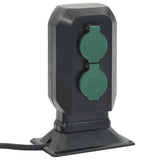 Vidaxl tuinstopcontact en grondpin 2-wegs 15,5x11x24 cm zwart en groen - afbeelding 1