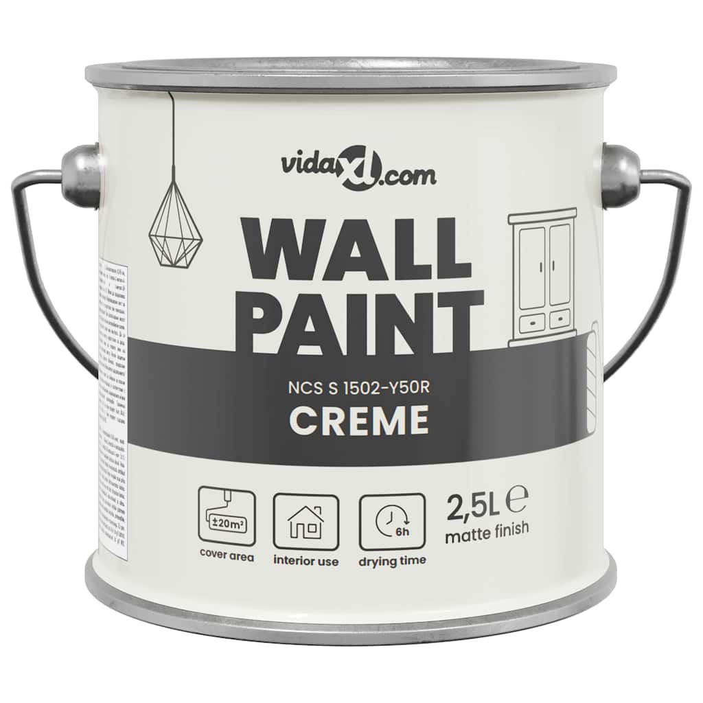 Vidaxl muurverf bruin 2,5 l wandprint