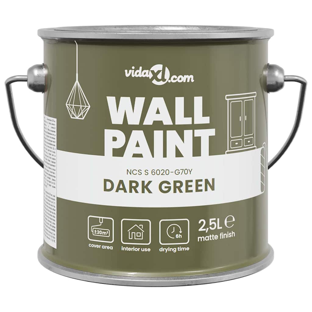 Vidaxl muurverf groen 2,5 l wandprint