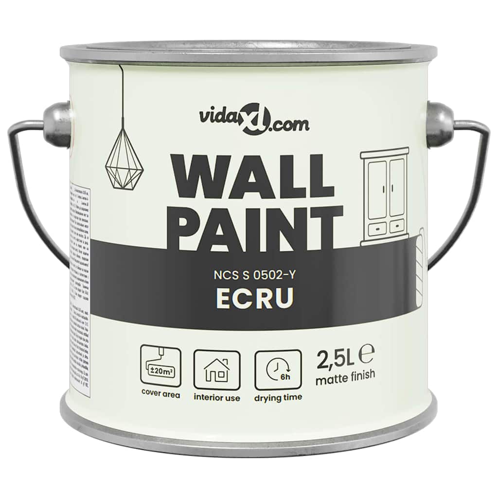 Vidaxl muurverf bruin 2,5 l wandprint