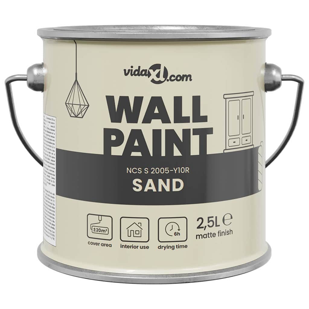 Vidaxl muurverf bruin 2,5 l wandprint