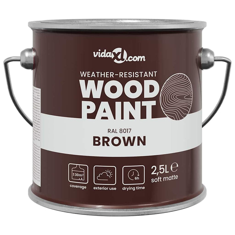 Vidaxl houtverf bruin 2,5 l wandprint