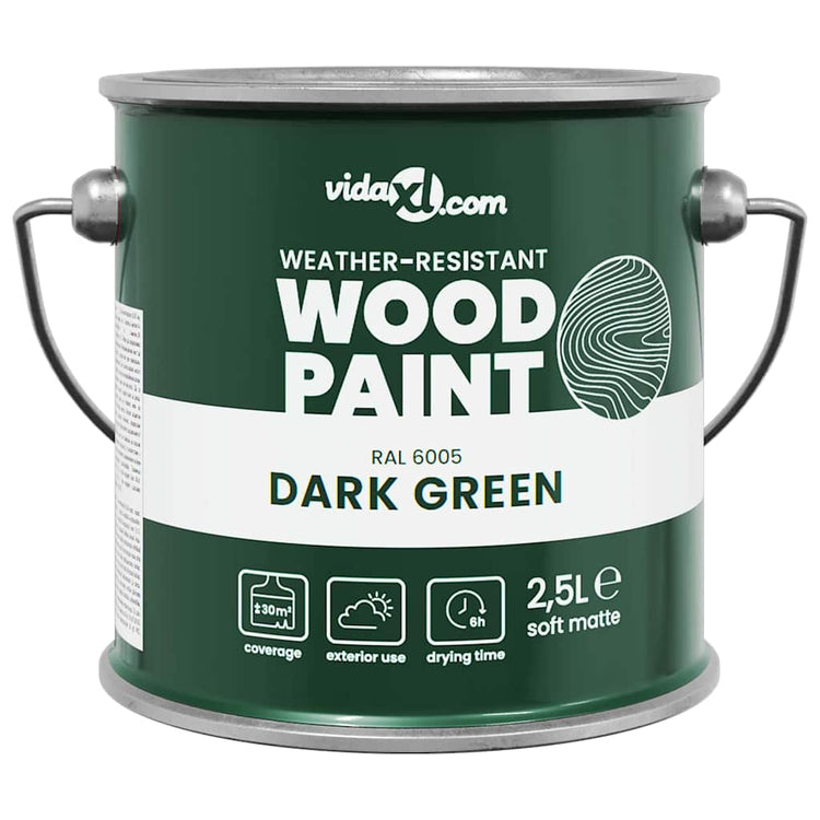 Vidaxl houtverf groen 2,5 l wandprint