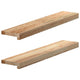 Vidaxl vensterbanken 2 st onbehandeld 80x15x2 cm massief eikenhout