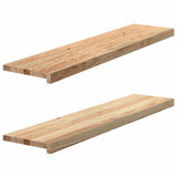 Vidaxl vensterbanken 2 st onbehandeld 110x25x2 cm massief eikenhout - afbeelding 2