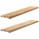 Vidaxl vensterbanken 2 st onbehandeld 140x25x2 cm massief eikenhout