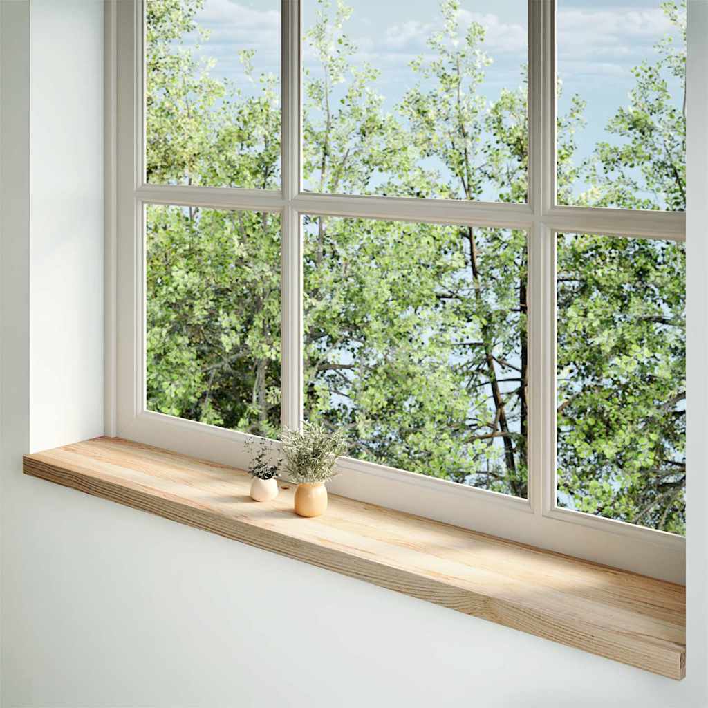 Vidaxl vensterbanken 2 st onbehandeld 160x30x2 cm massief eikenhout