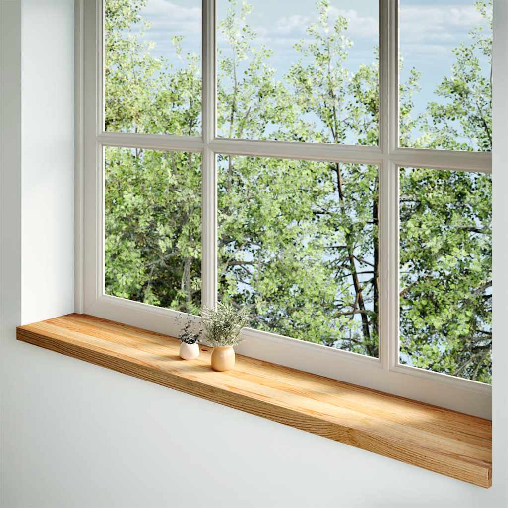 Vidaxl vensterbanken 2 st 160x25x2 cm massief eikenhout lichtbruin
