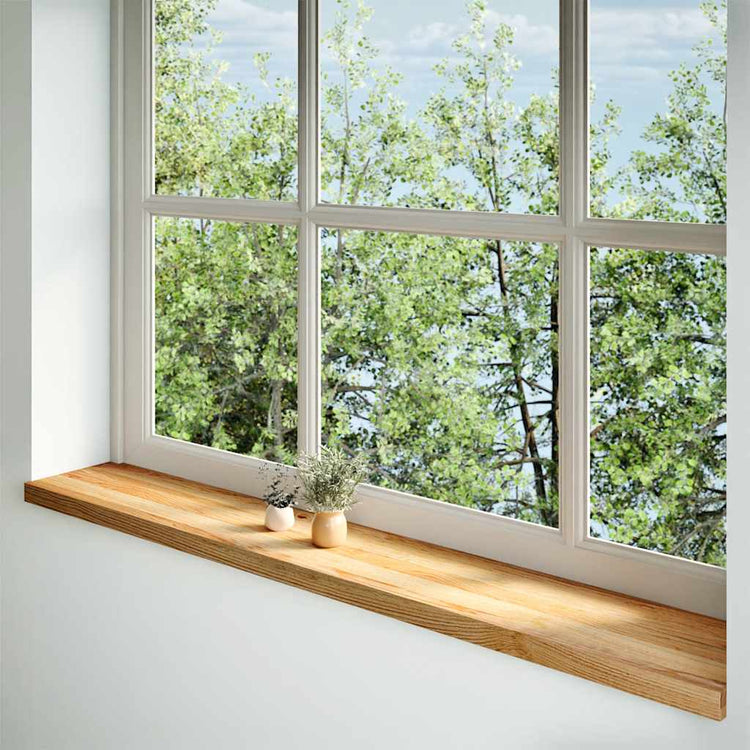 Vidaxl vensterbanken 2 st 160x25x2 cm massief eikenhout lichtbruin