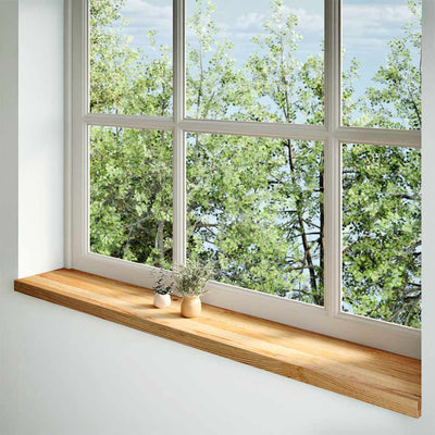 Vidaxl vensterbanken 2 st 160x25x2 cm massief eikenhout lichtbruin