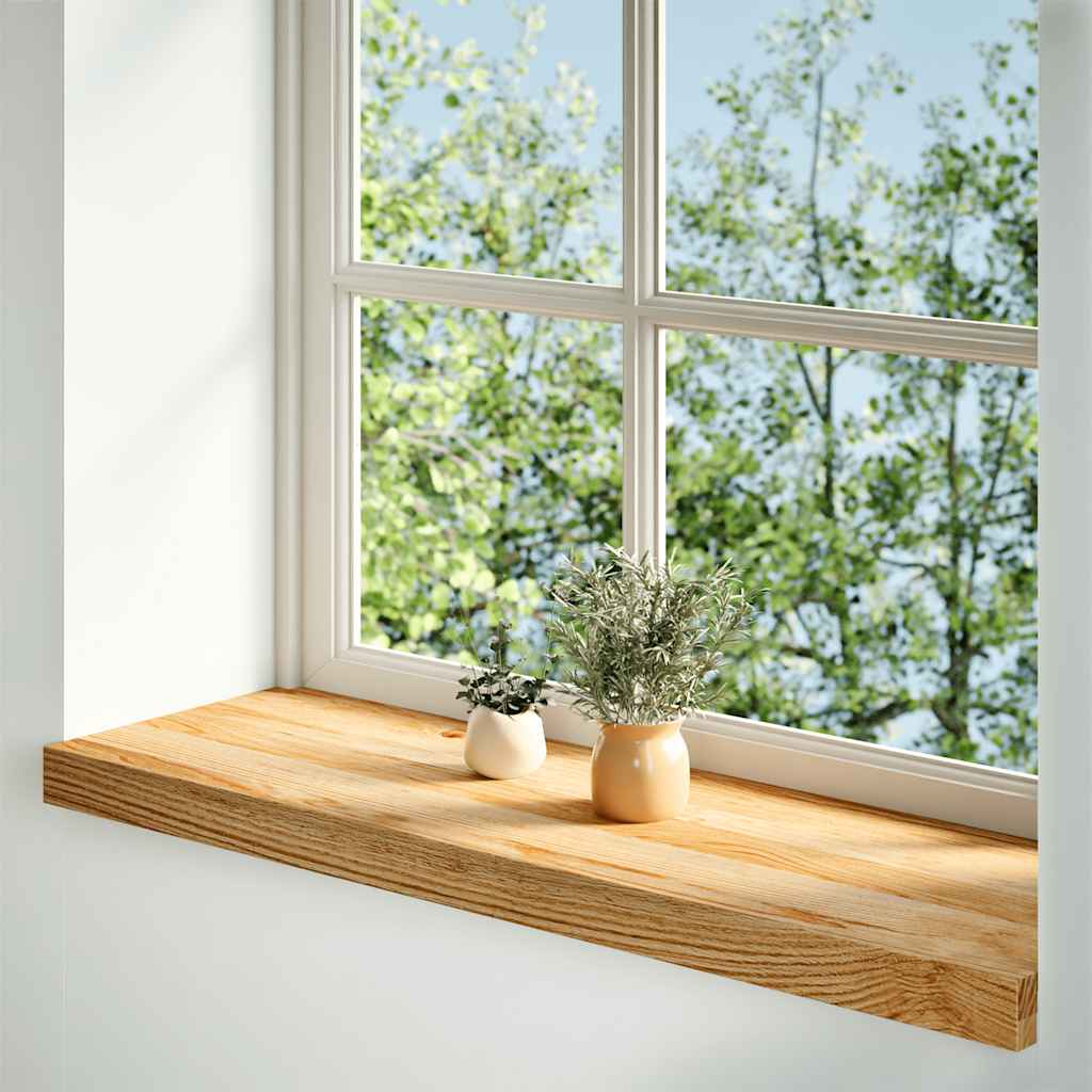 Vidaxl vensterbanken 2 st 70x30x2 cm massief eikenhout lichtbruin