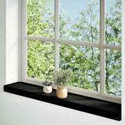 Vidaxl vensterbanken 2 st 90x15x2 cm massief eikenhout bruin-zwart - afbeelding 2
