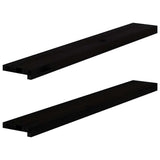 Vidaxl vensterbanken 2 st 110x15x2 cm massief eikenhout donkerbruin - afbeelding 1